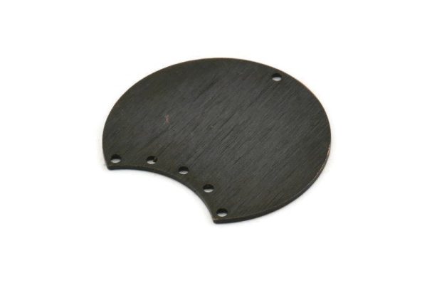 Black Moon Charm, 2 Textured Oxidized Black Brass Moon Stamping Blanks With 6 Holes, Connectors (35x28x0.80mm) M107 on Sale - Image 2