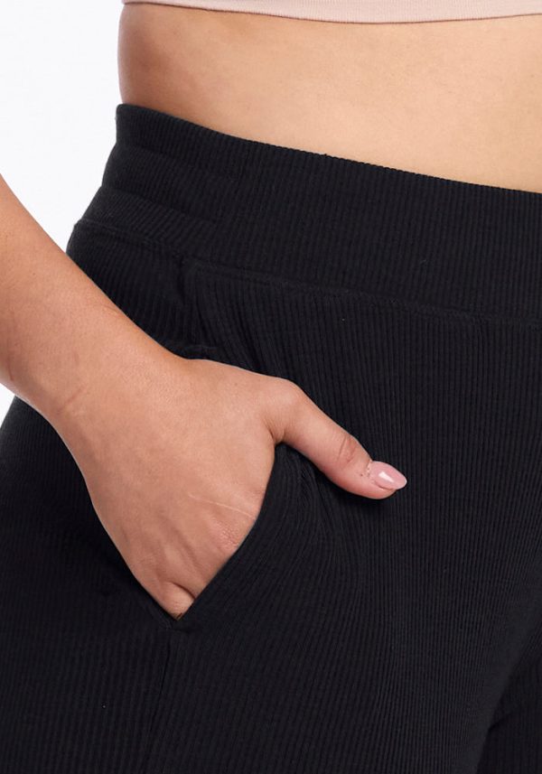Luca Ribbed Pants - Black Hot on Sale - Image 3