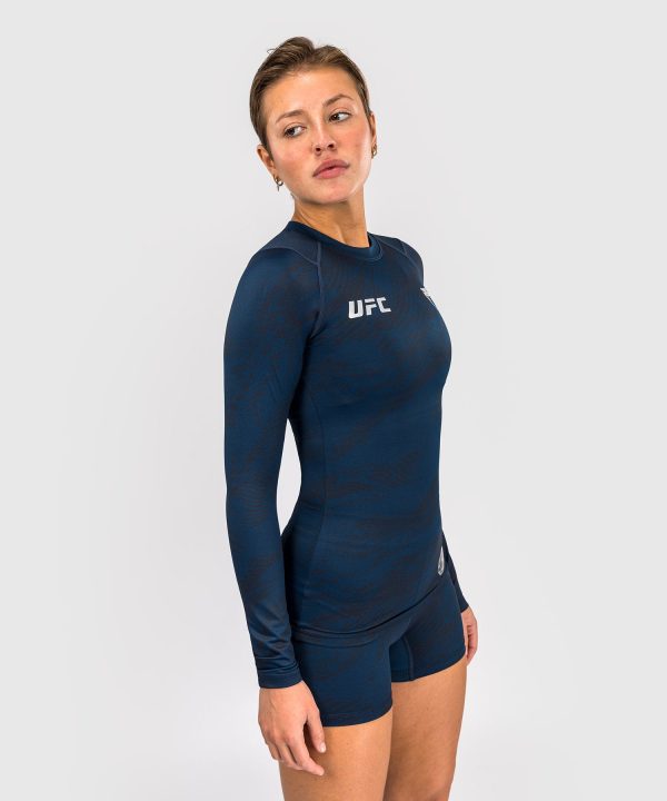 UFC Fusion by Venum Fight Week Women’s Performance Long Sleeve Rashguard - Oceanic Blue Online now - Image 2