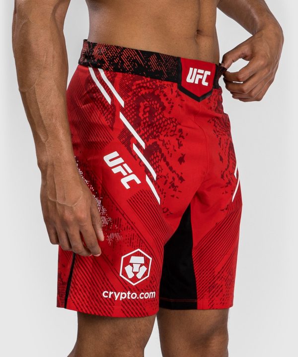UFC Adrenaline by Venum Authentic Fight Night Men s Fight Short - Long Fit - Red Discount - Image 5