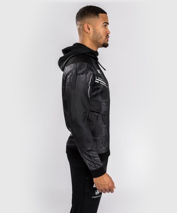UFC Adrenaline by Venum Authentic Fight Night Men’s Walkout Hoodie - Black on Sale - Image 2
