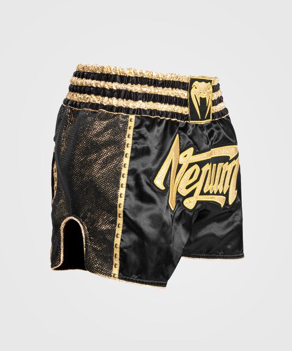 Venum Absolute 2.0 Muay Thai Shorts - Black Gold Fashion - Image 2