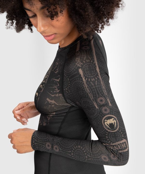 Venum Women Santa Muerte Dark Side - Rashguard Long Sleeves - Black Brown Supply - Image 5