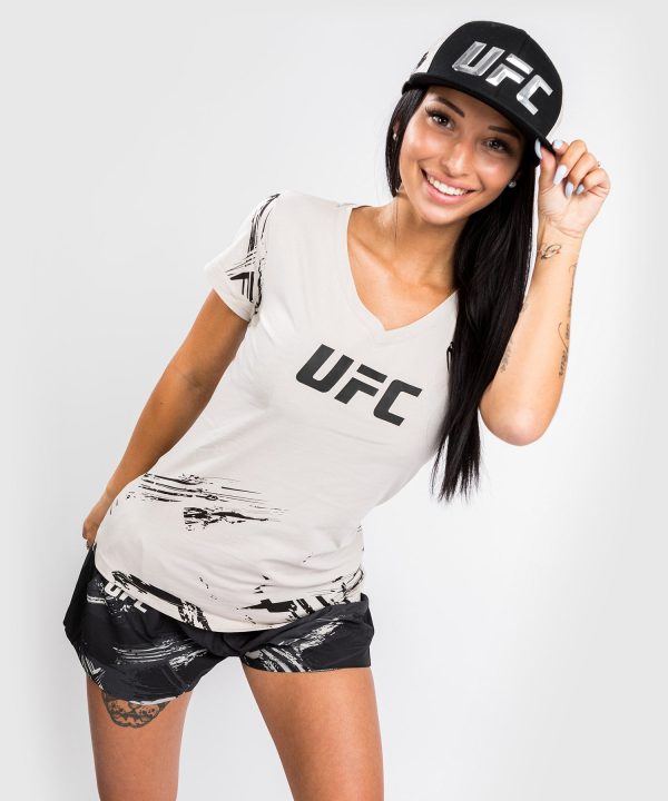 UFC Venum Authentic Fight Week Women’s 2.0 Short Sleeve T-Shirt - Sand For Sale - Image 2